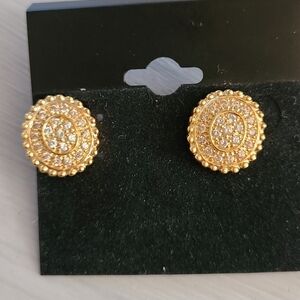 925 sterling silver gold overlay earrings